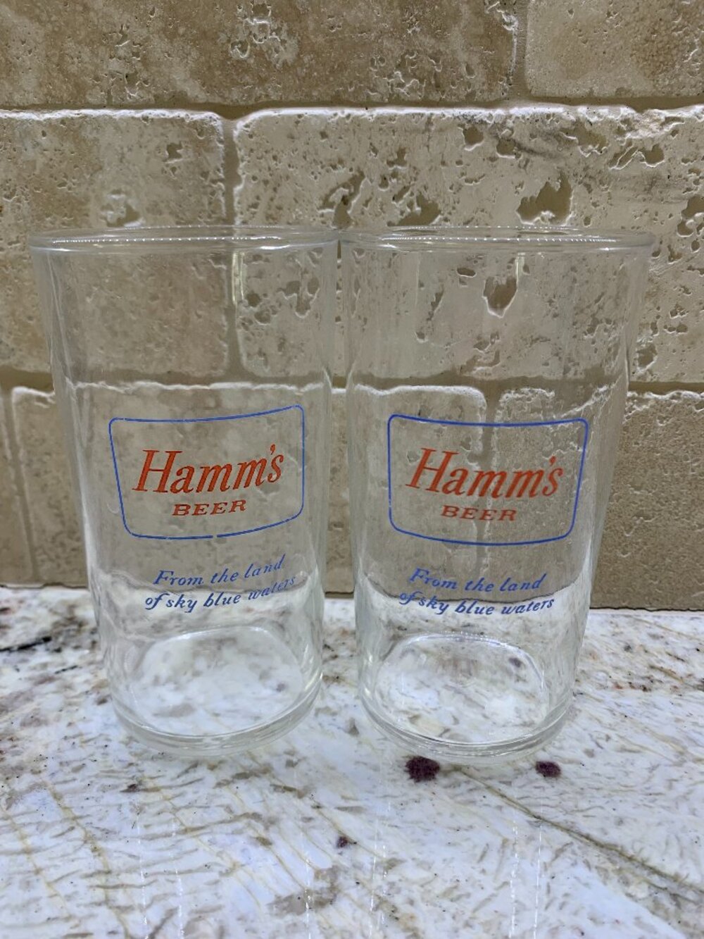 Vintage Hamm's Beer Glasses - set of 2